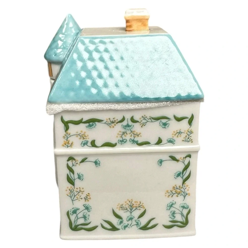 Vintage The Lenox Spice Village Parsley House Jar Fine Porcelain With Foam 1989